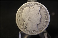 1906-S Barber Silver Half Dollar