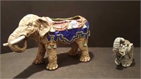 2 ELEPHANT ORNAMENTS