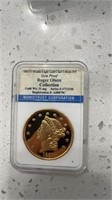 1861 o double eagle gold clad tribute proof