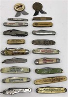 Lot of 20 Vintage Advertising Pocket Knives #3