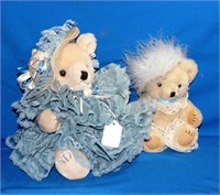 Set of Decorative Bears Dressed in Lace