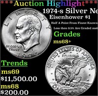 ***Auction Highlight*** 1974-s Silver Eisenhower D