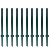 5' 10 Pack Metal Fence Posts W/Metal Twists