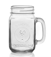 Libbey 16.5oz Clear Handled Drinking Jar, Set of 8