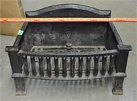 Vintage cast iron fireplace cradle grate