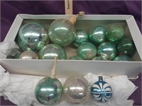 Box of antique Christmas Balls