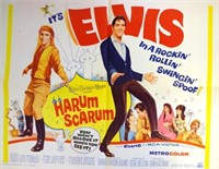 Original Elvis "Harum Scarum" half sheet poster