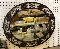 Beautiful mirror with metal edged frame measures