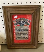 Vintage small Budweiser advertising sign