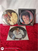 Lot of 3 ELVIS PICTURE DISKS Record Albums PROMOs