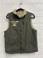 Dickies Green Canvas Sherpa Lined Work Vest (M)