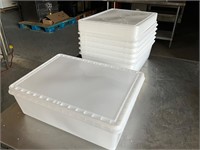 Lot of six container with lids 11x16x5