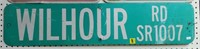 Wilhour Road Sign
