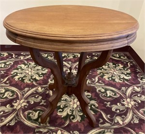 Victorian Style Oval Side Table