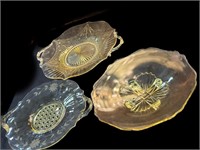 (3) Pc Yellow Depression Glass Bowl & Serving