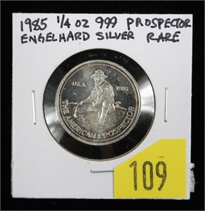 .999 Silver 1/4 oz. -1985 Prospector Englehard