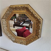 The Bombay Company Octagonal Gilt Gold Wall Mirror