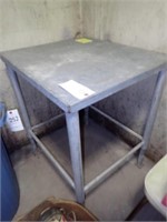 Metal Shop Table - 26"Wx24"Dx31"H - Contents NOT