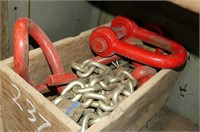 Wooden Box with Chain and Clevises