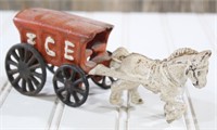 Cast Iron Horse Drawn Ice Buggy