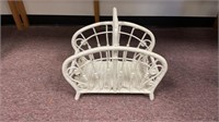 White wicker basket