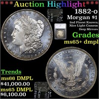 *Highlight* 1882-o Morgan $1 Graded ms65+ dmpl