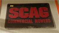 Scag Commercial Mowers Metal Sign
