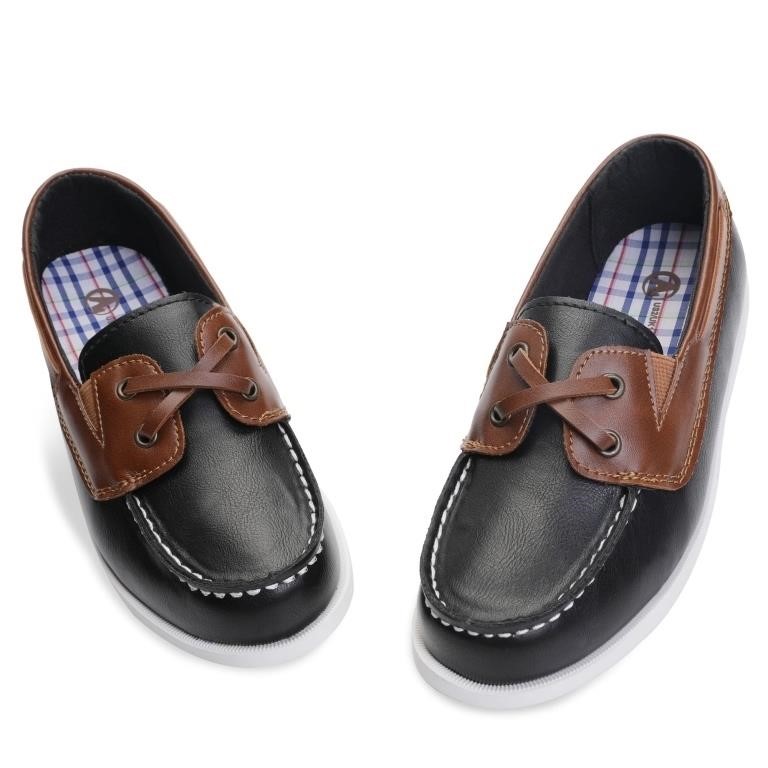 WFF9321  NCCB Boys Loafers Dress Shoes, Black, Siz