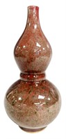 CHINESE VINTAGE OX BLOOD DOUBLE GOURD VASE