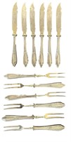 SILVER HANDLED SEAFOOD FORK/KNIFE SET