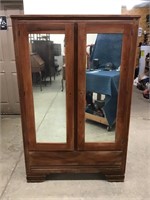 Vintage Armoire Mirrored 2 Door Wardrobe 39W x
