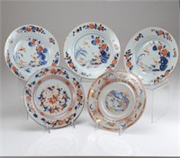 FIVE 18TH C. CHINESE EXPORT DISHES