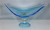 Large Blown Glass Compote