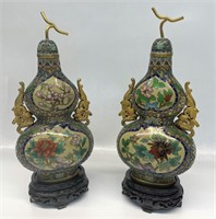 Fine pair of Chinese Cloisonne Vases