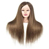Mannequin Head with 100% Human Hair Hairdressing P