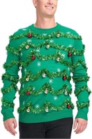 (L -green) Tipsy Elves Christmas Sweaters