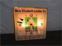 Vintage Lighted Advertising Clock