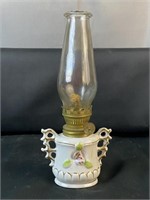 7-3/4'' Two Handled Porcelain Oil Lamp
