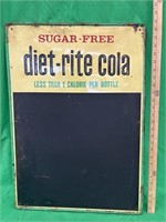Vintage Diet-rite cola menu board