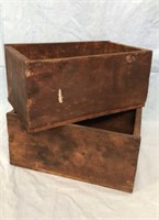 2 Antique Wooden Shipping Crates