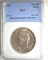 1949 Dollar NNC MS67 Canada