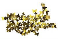 Gold Butterflies Metal Wall Sculpture