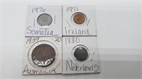 Coins Somalia, Ireland, Australia, Netherlands lot