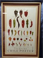 The Great Chile Poster framed Art