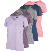 S  (No Lavender 2 are Pink) Sz S 5PCS V Neck T-Shi