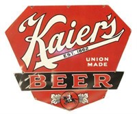 Porcelain Kaier's Beer Sign