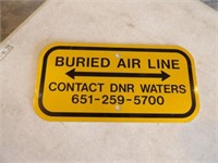 Buried Air Line Tin Sign 6x12