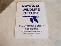 National Wildlife Refuge Tin Sign 14x11