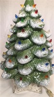 Ceramic light up Christmas tree, 18.5"