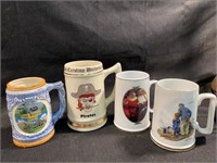 Lot Of Mugs Norman Rockwell, Coco-Cola,
